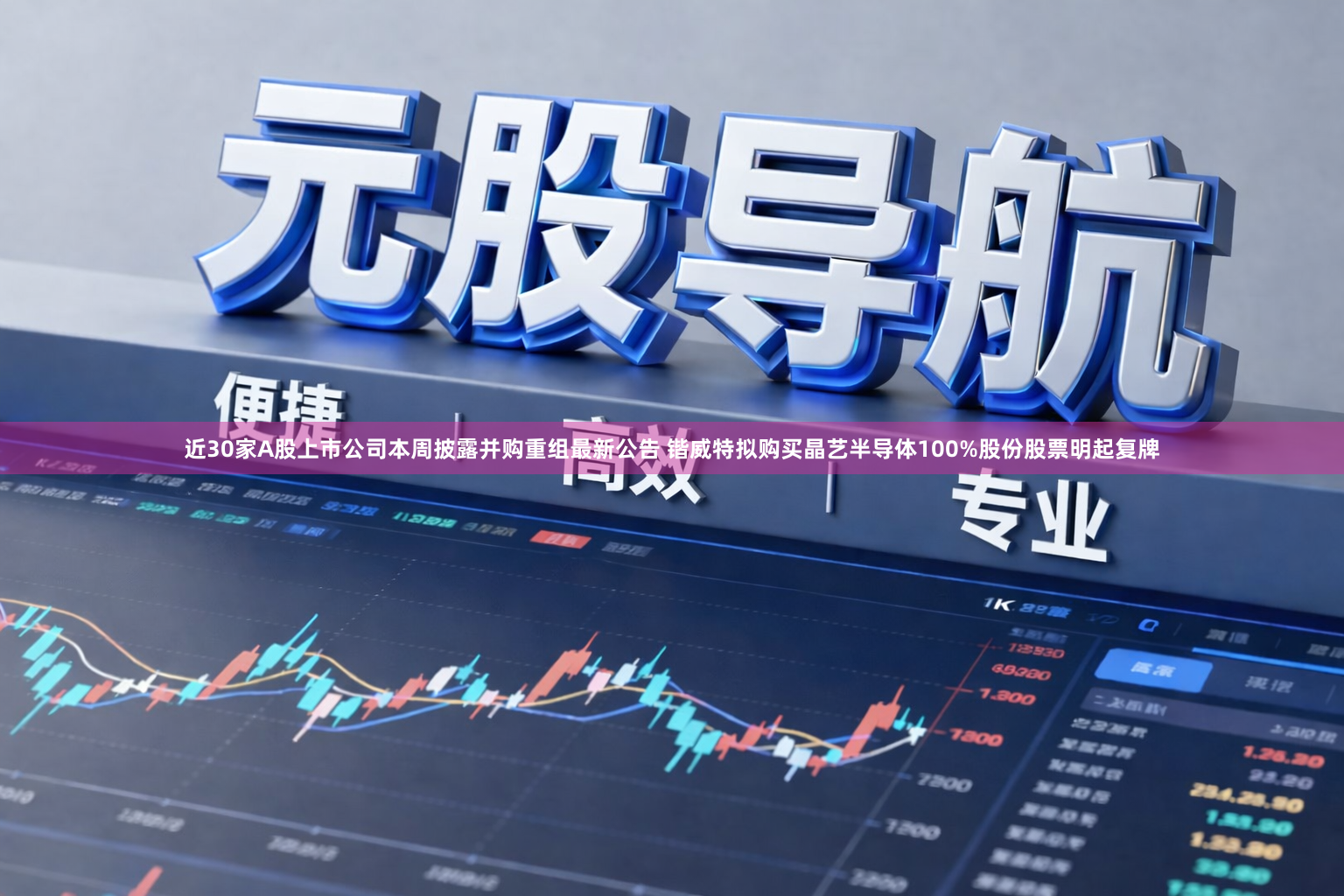 近30家A股上市公司本周披露并购重组最新公告 锴威特拟购买晶艺半导体100%股份股票明起复牌