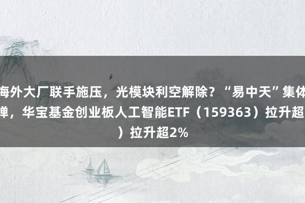 海外大厂联手施压，光模块利空解除？“易中天”集体反弹，华宝基金创业板人工智能ETF（159363）拉升超2%