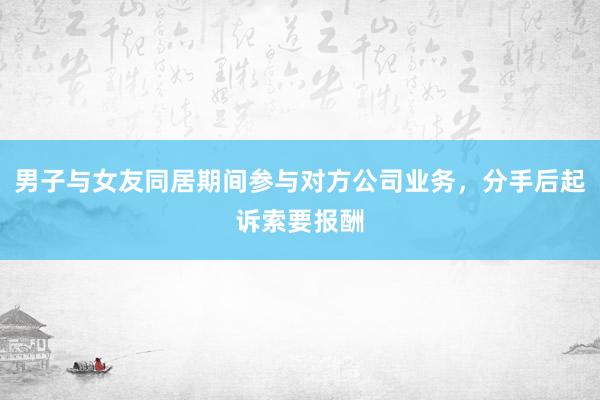 男子与女友同居期间参与对方公司业务,分手后起诉索要报酬