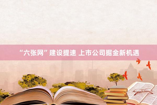 “六张网”建设提速 上市公司掘金新机遇