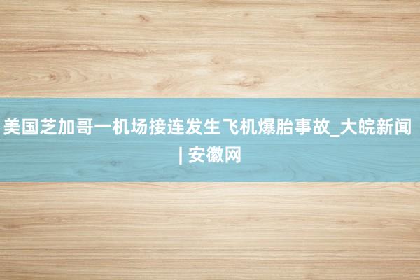 美国芝加哥一机场接连发生飞机爆胎事故_大皖新闻 | 安徽网