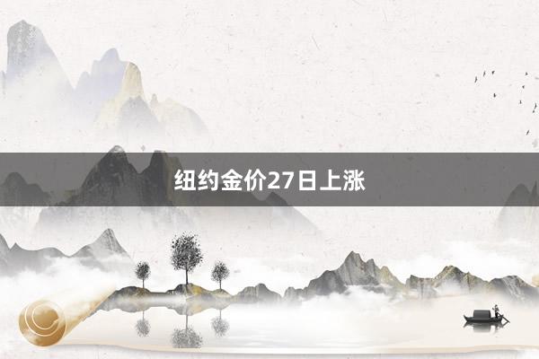 纽约金价27日上涨
