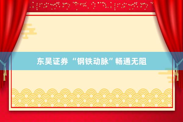 东吴证券 “钢铁动脉”畅通无阻