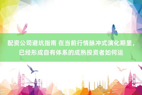 配资公司避坑指南 在当前行情脉冲式演化期里，已经形成自有体系的成熟投资者如何运